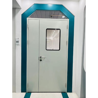 কেনা ক্লিন রুম অসামত্রিক ডাবল পাতা ধাতু দরজা, পাউডার লেপা হাসপাতাল ইস্পাত দরজা online manufacture